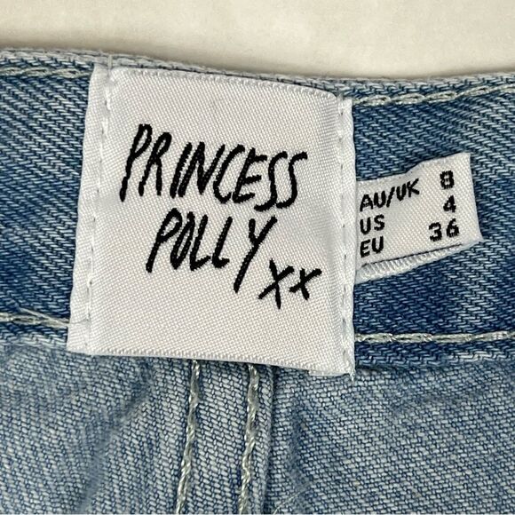 Princess Polly Light Vintage Wash High Rise Straight Leg Jeans Women’s Size 4 - Picture 9 of 12